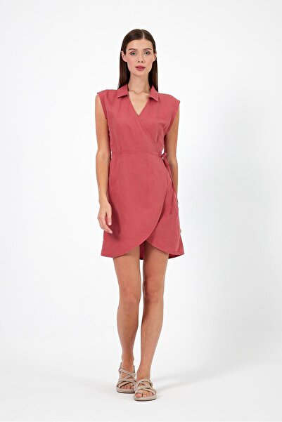 VENA Georgina linen Dress - Dried Rose Design
