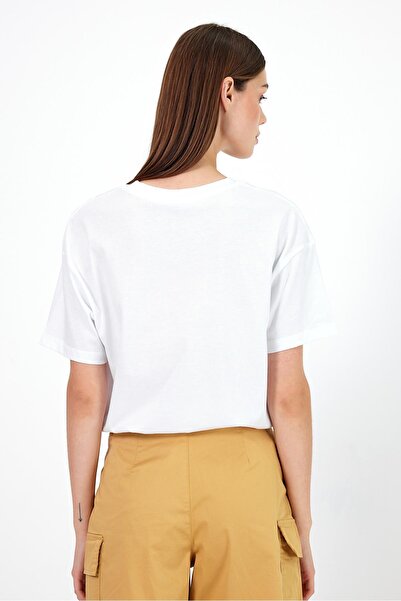 VENA Μπλουζάκι με στάμπα για πάρτι στην πισίνα-Λευκό