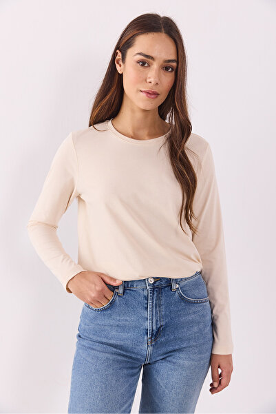 VENA Gloria Μπλουζάκι Με Στρογγυλή Λαιμόκοψη Κανονική Στενή Εφαρμογή - ΜΠΕΖ