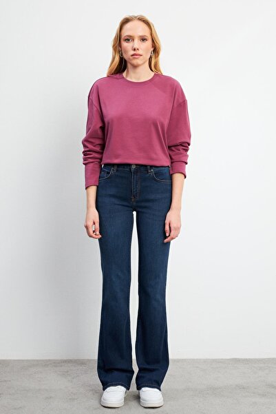 VENA Γυναικείο μπλε μαύρο τζιν Bootcut (LYOCEL) 11940bb-508