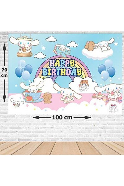 Parti Dükkanım لافتة عيد ميلاد كورومي سينامورول 70*100 سم