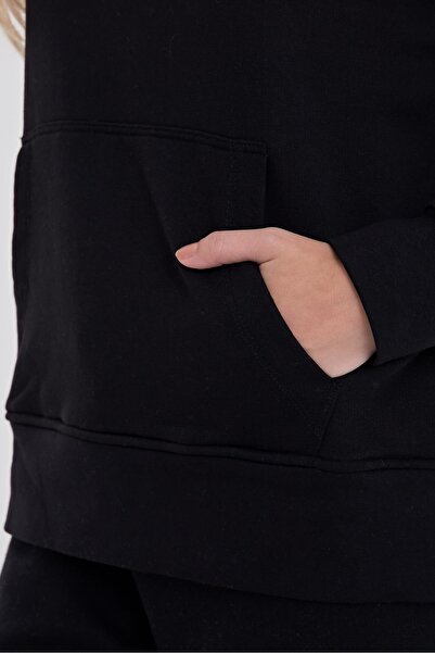 VENA Γυναικείο φούτερ με κουκούλα Basic Hoodie - Μαύρο