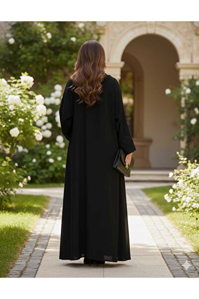 GigiTex Χιτζάπ με μεταξωτό σάλι του Ντουμπάι - Κομψό και υψηλής ποιότητας, με λεπτομέρεια από δαντέλα σε σχήμα ζιγκ-ζαγκ, μήκος 150 εκ.