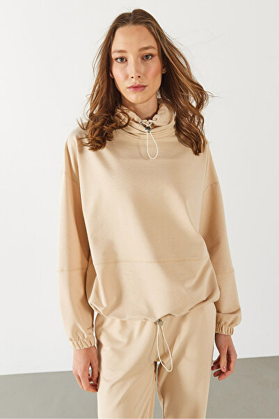 VENA Norah Yakası Detaylı Regular Fit Sweatshirt - TAŞ