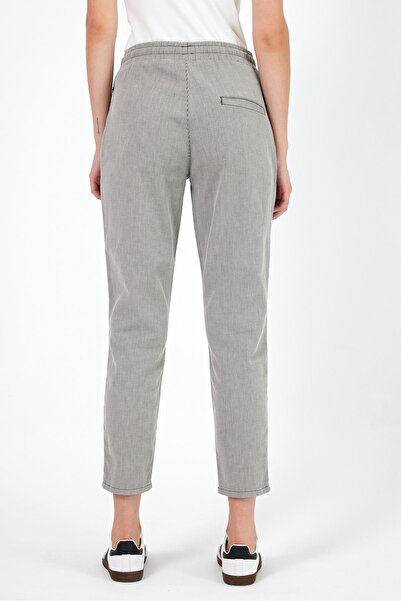 VENA Παντελόνι Alian με ελαστική μέση-Ριγέ χακί