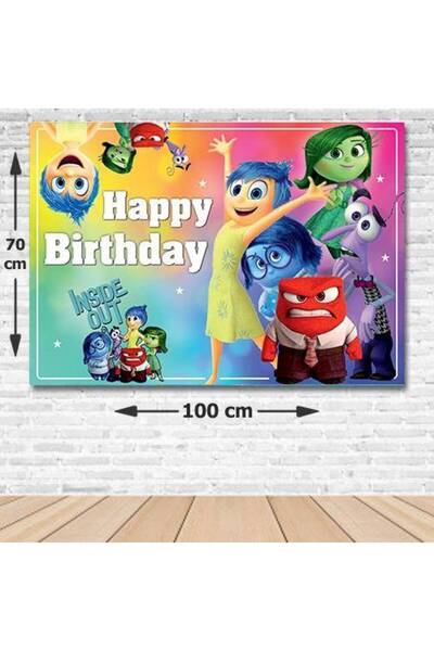 Parti Dükkanım Banner za rođendan Inside Out bez fotografije 70*100 cm