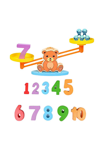 OEM Jucărie educativă cu balanță de urs cu accesorii pentru învățarea matematicii, numărării, STEM