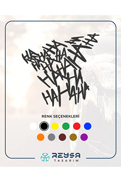 Reysa Tasarım Hahahaha Araba Sticker 20x20 Cm Siyah