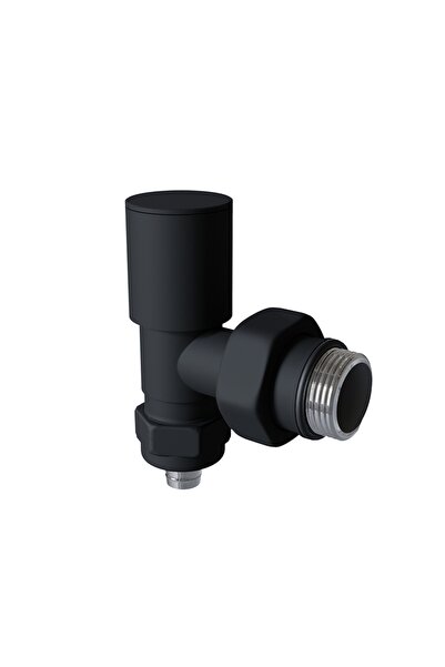 Genel Markalar Radyatör Vanası 1/2'' Siyah Köşe Pex (Metal Volanlı 16*2mm Bor...