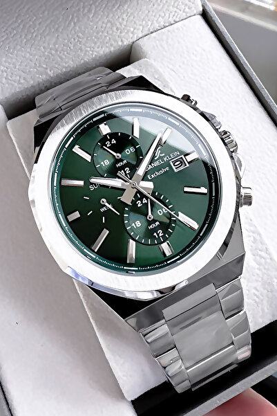 Daniel Klein Exclusive Erkek Kol Saati 3 Atm Su Geçirmez Gümüş Renk Çelik Kor...