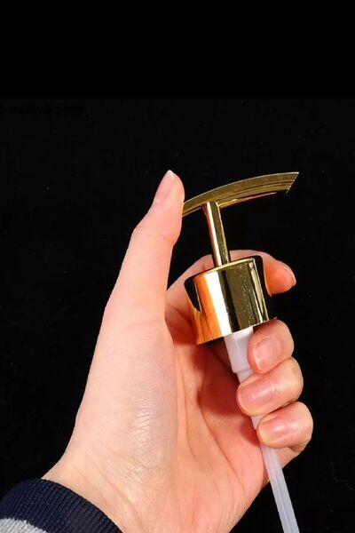 Kalbelek Yedek Sıvı Sabunluk Pompası Krom Kaplama Gold Renk -28 Mm Çap