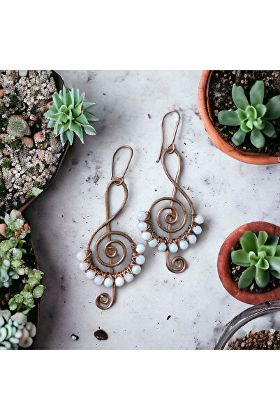 Birtakı'm Şeyler حلق مصنوع يدويًا من الأسلاك النحاسية الأصلية