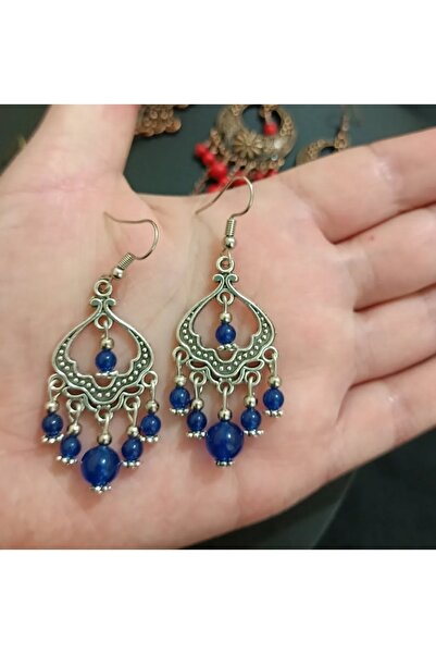 Birtakı'm Şeyler أقراط من حجر السيليكا الأصلي مصنوعة يدويًا