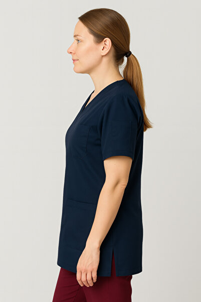 mirach 4-Pocket Nurse and Doctor Scrubs Single Top Uniform Hospital Surgical Uniform Comfortable Medical Clothing