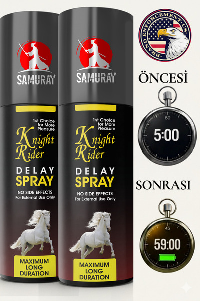 SAMURAY UNUTULMAZ GECELERE ÖZEL AMERİCA PATENTLİ 2'Lİ GECİKTİRİCİLİ SPREY SETİ