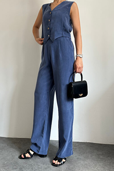 Feela Moda 2011 Women's Modal Fabric Woven Vest Palazzo Suit