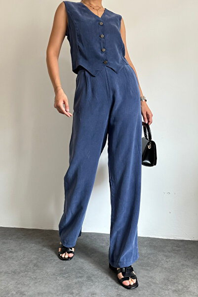 Feela Moda 2011 Women's Modal Fabric Woven Vest Palazzo Suit