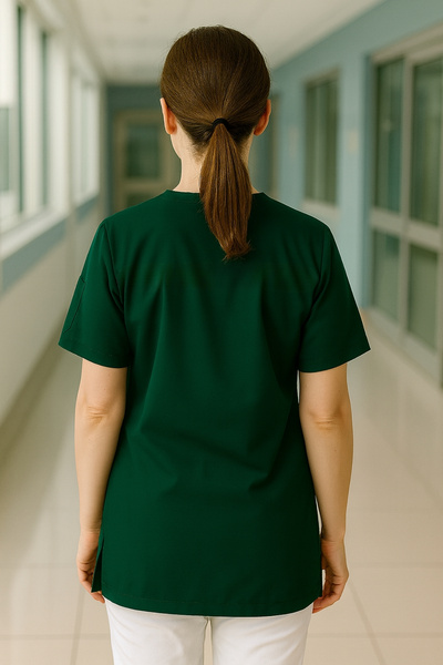 mirach Uniforme pentru asistentă medicală și medic cu 4 buzunare, uniformă unică, uniformă chirurgicală pentru spital, îmbrăcăminte medicală confortabilă