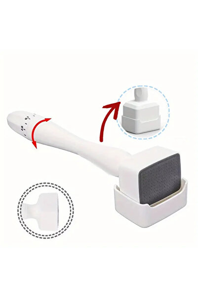 SEVDALYA إبرة ديرما ستامب للعناية بالشعر والوجه مع 140 إبرة تيتانيوم بطول قابل للتعديل (0.25-3 مم)