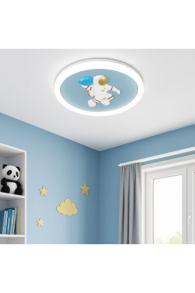 Led A++ Plafonyer Erkek çocuk odası Tavana Yapışık Kumandalı Avize 3 Renk (BEYAZ,SARI,G.IŞIĞI).