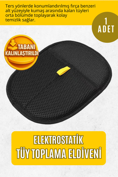 pawdaz Elektrostatik Tüy Toplama Eldiveni (24x16 CM) – Kalın Tabanlı Kedi Köp...