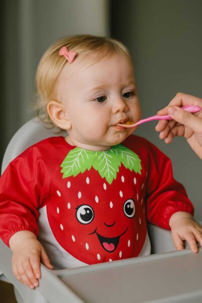 MİLAYS LİFE HOME COLLECTİON 0-12 Months Sleeved Cute Colorful Patterned Baby Bib