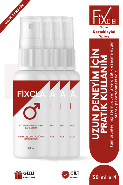 FixCla Erkek Süre Destekleyici 4’lü Set – 30 ml Sprey, Uzun Deneyim ve Pratik...