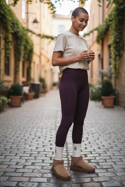 Cochines Kadın Vizon Süet Içi Kürklü Yünlü Kalın Tabanlı Yüksek Topuklu Taban Kışlık Bilekte Kısa Mini Ug Bot