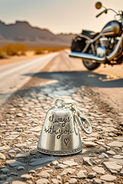 Shiney Aksesuar Çelik Motor Şans Çanı Guardian Bell Her Zaman Yanındayım Model Koruyucu Çelik Motosiklet Luck Bell