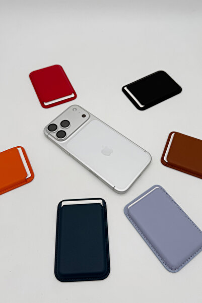 shop iPhone için MagSafe özellikli Mikro Dokuma Cüzdan Siyah