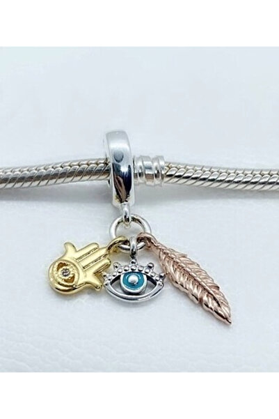 MUMMY CONCEPT Fatma Ana the Eye Feather Evil Eye Charm