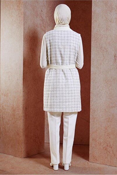 Alvina 45057 Model Belted Vest and Trousers Suit