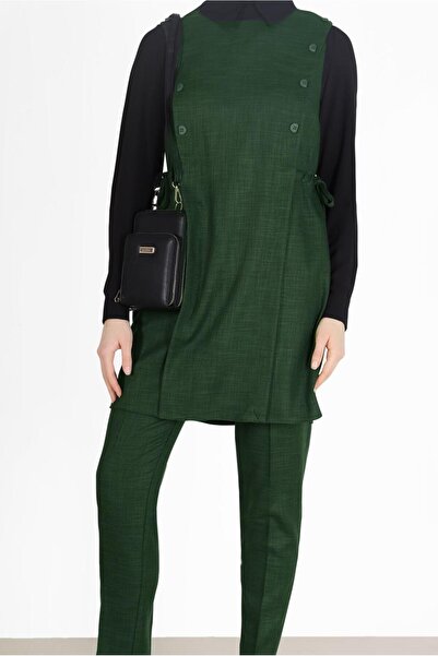 Alvina BELDEN BELTED BUTTON DETAILED DOUBLE PANTSET 42187