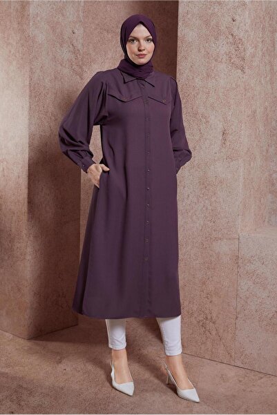 Alvina GÖMLEK YAKA UZUN TUNİK 43860