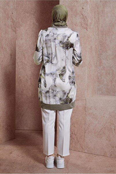 Alvina 44571 Patterned Chiffon Satin Tunic