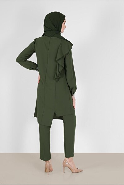 Alvina CREPE DOUBLE PANT WITH RIFFIR DETAILSET 30200