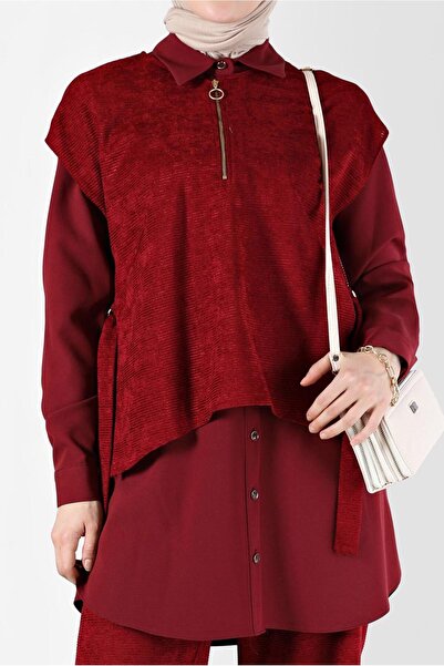 Alvina CHANNIL VELVET TRIPLE PANT WITH ZIPPER DETAILSET 42380