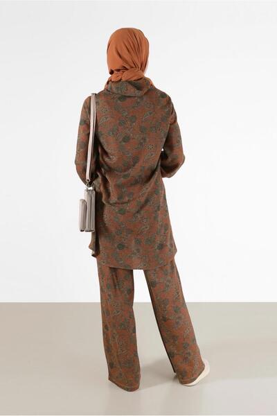 Alvina FISHER COLLAR PATTERNED DOUBLE PANT WITH ELASTIC CUFFSSET 42280