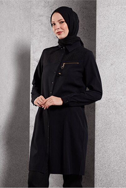 Alvina 45103 Model Shirt Collar Testicular Tunic