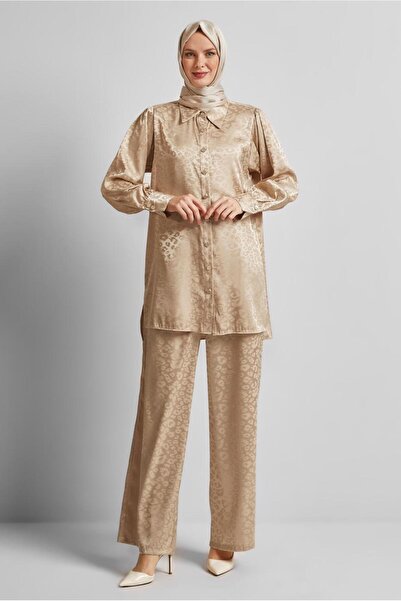 Alvina Jacquard Satin Pants Suit 45580