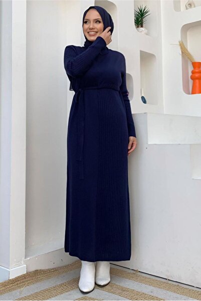 TRENDTESETTÜR ΓΥΝΑΙΚΕΙΟ ΠΛΕΚΤΟ ΦΟΡΕΜΑ ΣΚΟΥΡΟ ΜΠΛΕ ΖΩΝΗ T 41332