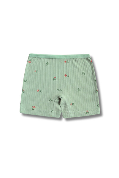 GizaKids 100% Cotton Girls' Ribbed Camisole Boxer Briefs Underwear Set of 6