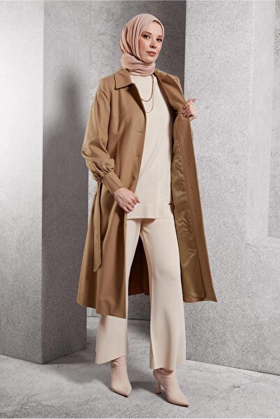 Alvina Поясний пальто з деталями 90458