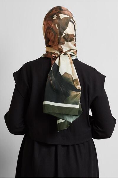 Alvina Flower Patterned Voile Shal 8575