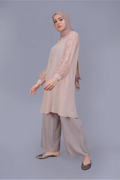 Alvina Bead Embroidered Baby Collar Tunic - 40796