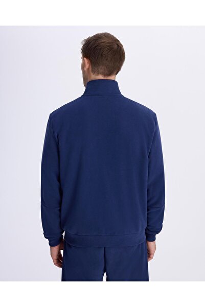 Kappa Hanorac pentru bărbați, albastru, cu fermoar, cu fermoar complet, autentic italian