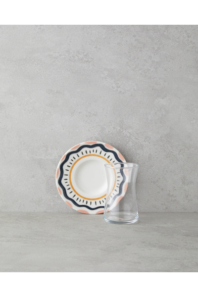 English Home Alvina Porselen 12 Parça 6 Kişilik Çay Seti 165 ml Mavi - Pembe