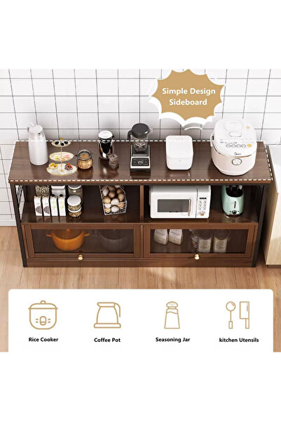 AGD Side Storage Cabinet, Multi-Use Cabinet for Living Room, Office, and Kitchen