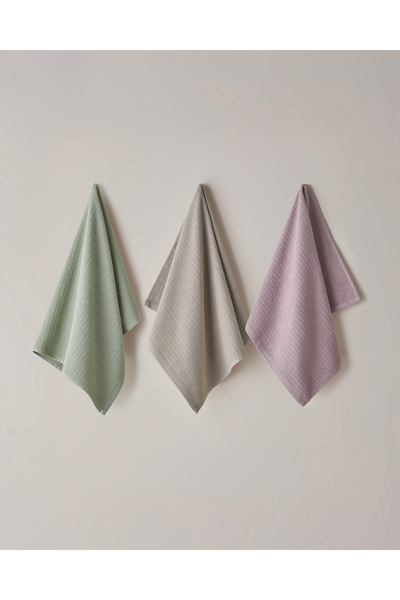 English Home Смугаста бавовняна рушник для обличчя 50x70 см Хакі