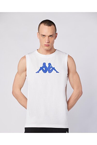 Kappa Logo Dwal Erkek Beyaz-Mavi-Beyaz Regular Atlet